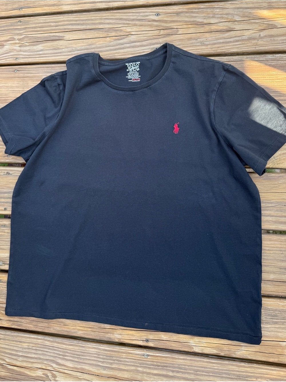 Polo by Ralph Lauren Black Short Sleeve Tee with Red Pony
